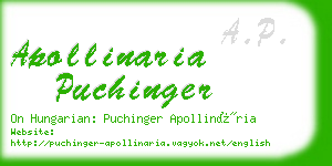 apollinaria puchinger business card
